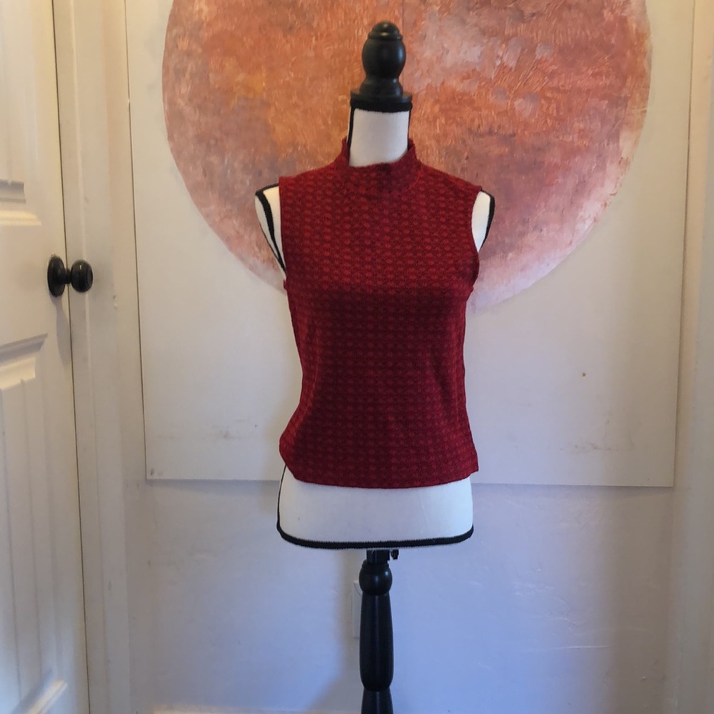 St John Sleeveless knit blouse.